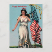 Vintage Lady Liberty Postkarte (Vorderseite)