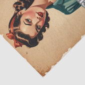 Vintage Lady mit Zitat Confidence Dekoupage Seidenpapier (Ausschnitt)