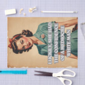 Vintage Lady mit Zitat Confidence Dekoupage Seidenpapier (Handwerk)