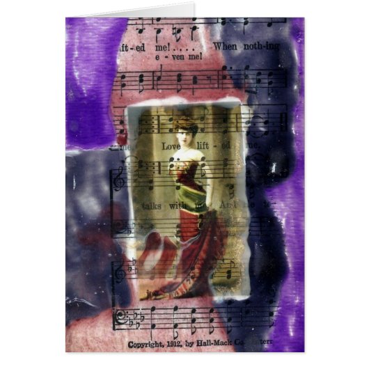 Vintage Lady Mixed Media Collage (Vorne)