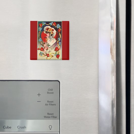 Vintage Lady My Valentine Magnet (In Situ (Kühlschrank))