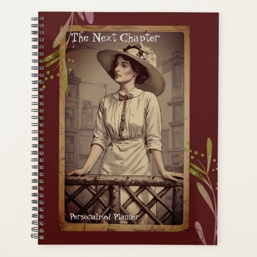 Vintage Lady Next Kapitel Zitat Red Journal Planer (Vorderseite)
