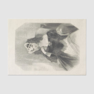 Vintage Lady Olivia Black and White Tissue Paper Seidenpapier