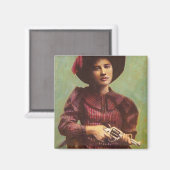 Vintage Lady Outlaw Magnet (Vorderseite/Rückseite)