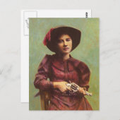 Vintage Lady Outlaw Postcard Postkarte (Vorne/Hinten)