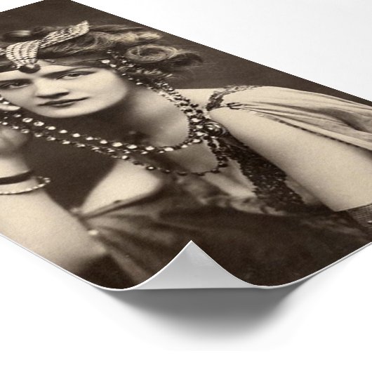 Vintage Lady Poster (Ecke)