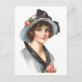Vintage Lady Postkarte (Vorderseite)