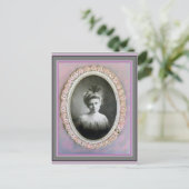 Vintage Lady - Postkarte (Stehend Vorderseite)
