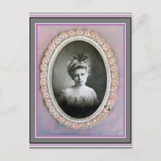 Vintage Lady - Postkarte (Vorderseite)