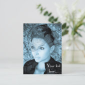 Vintage Lady Postkarte (Stehend Vorderseite)