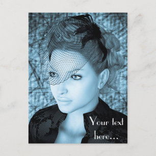 Vintage Lady Postkarte