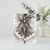 Vintage Lady Postkarte (Stehend Vorderseite)