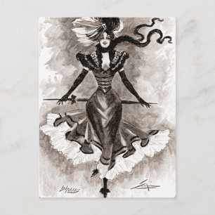 Vintage Lady Postkarte