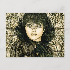 Vintage Lady Postkarte