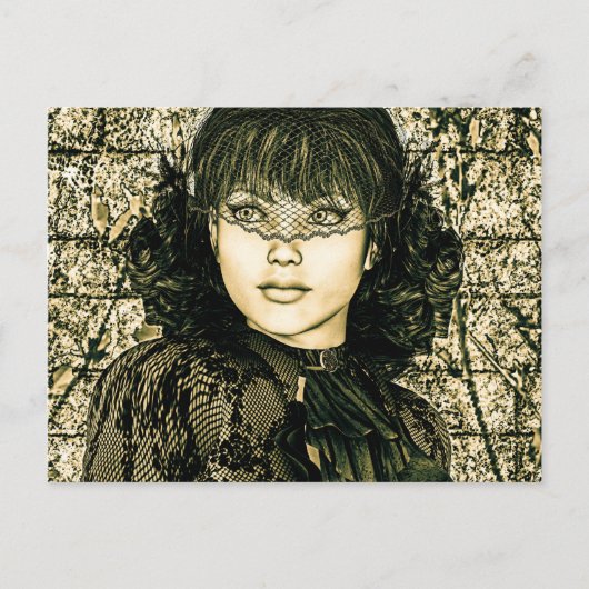 Vintage Lady Postkarte (Vorderseite)