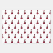 Vintage Lady Red Dress Elegant Geschenkpapier Set (Vorderseite 3)