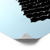 Vintage Lady Silhouette Liebe Letter Doves Poster (Ecke)