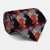 Vintage Lady und Feuerwerk Krawatte (Gerollt)