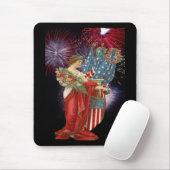 Vintage Lady und Feuerwerk Mousepad (Mit Mouse)