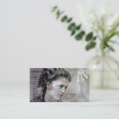 Vintage Lady Visitenkarte (Stehend Vorderseite)