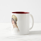 Vintage Lady Wearing Bonnet Tasse (VorderseiteRechts)