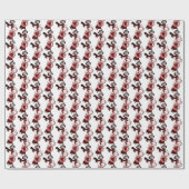 Vintage Lady Weihnachtswrapping Paper Geschenkpapier (Flach)