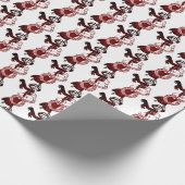 Vintage Lady Weihnachtswrapping Paper Geschenkpapier (Ecke)