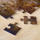 Vintage Ladys and Wheel Barrow im Wald Puzzle (Seite)