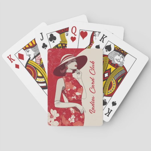Vintage Ladys Card Club Mode Spielkarten (Rückseite)