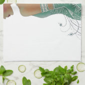 Vintage Ladys für grüne Kunstdrucke Geschirrtuch (Gefaltet)