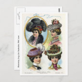 Vintage Ladys in Hats II Postkarte (Vorne/Hinten)