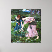 Vintage Ladys Picken Rosa Blume Leinwanddruck (Vorderseite)