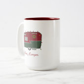 Vintage Lagerbewohner-Weihnachtsfeiertags-Tasse Zweifarbige Tasse (Vorderseite Links)