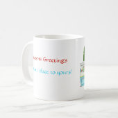 Vintage Lagerbewohner-WeihnachtsTasse Kaffeetasse (Vorderseite Links)