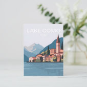 Vintage Lago di Como Italien Lombardia Postkarte (Stehend Vorderseite)