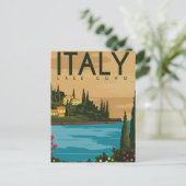 Vintage Lago di Como Italien Lombardia Postkarte (Stehend Vorderseite)