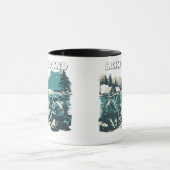 Vintage Lake Bound Camping Campfire Graphic Tasse (Zentrum)