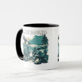 Vintage Lake Bound Camping Campfire Graphic Tasse (Vorderseite Links)