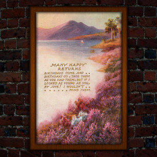 Vintage Lake District 1917 Geburtstag Poster