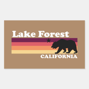 Vintage Lake Forest Kalifornien Rechteckiger Aufkleber
