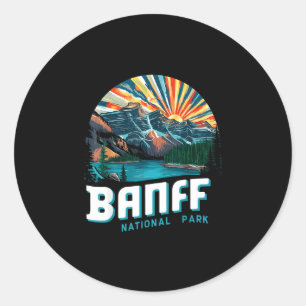 Vintage Lake Louise Banff Nationalpark Kanada Runder Aufkleber