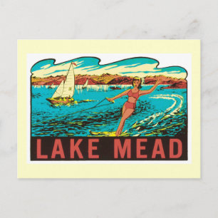 Vintage Lake Mead Nevada NV Etikett Postkarte