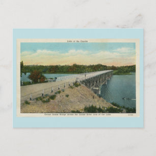 Vintage Lake of the Ozarks, Grand Glaize Bridge Postkarte