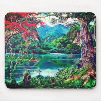 Vintage Lake Painting Mousepad