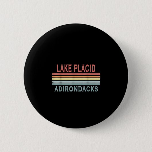 Vintage Lake Placid Adirondacks NY Button (Vorderseite)