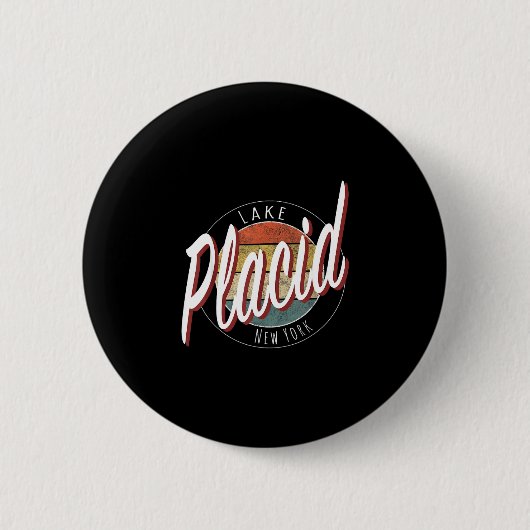 Vintage Lake Placid Adirondacks NY  Button (Vorderseite)