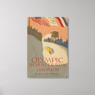 Vintage Lake Placid New York Amerika Poster Leinwanddruck