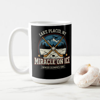 Vintage Lake Placid NY Miracle On Ice 1980 Eishock Kaffeetasse