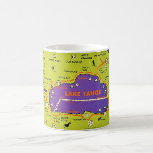 Vintage Lake Tahoe Karte Tasse