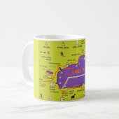 Vintage Lake Tahoe Map Mug Kaffeetasse (Vorderseite Links)